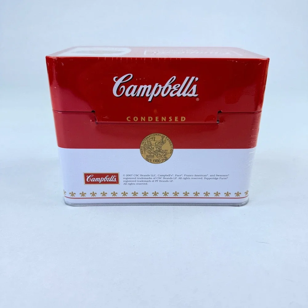 Campbells Soup Recipe Card Collection Tin‎ 2007 Factory Sealed 76 Recipes Red